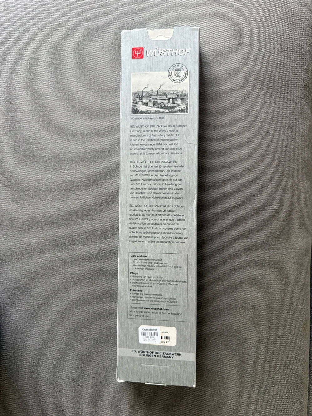 Wusthof Classic 8 Inch Chef Knife with Black Handle and Silver Blade